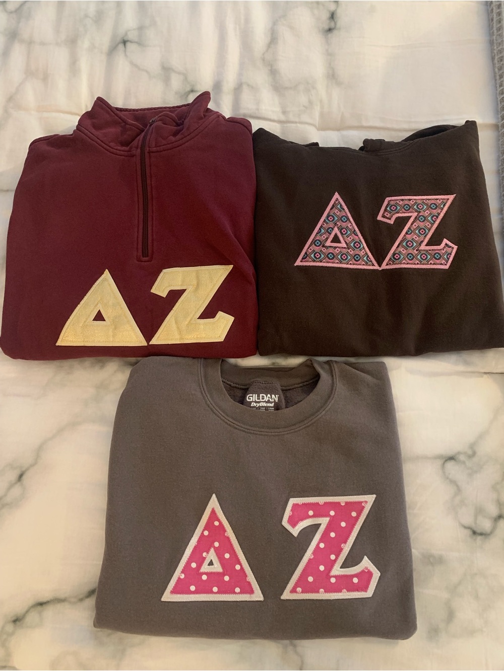 BUNDLE 3 Sorority DZ (Delta Zeta) Sweatshirts/Hoodies